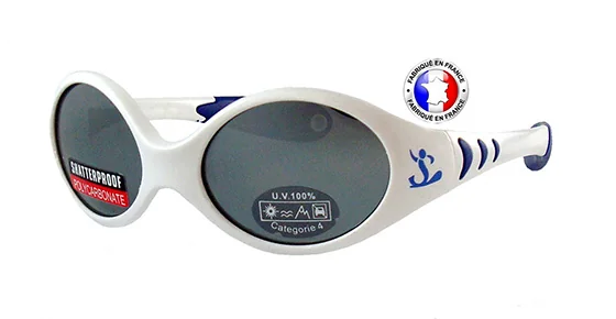 GAFAS SOL BEBÉ 6-24 MESES BLANCA LENTE ESPEJO